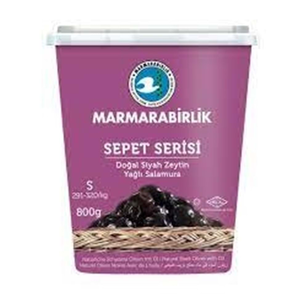 MARMARABİRLİK SEPET SERISI SIYAH ZEYTIN 800 GR S