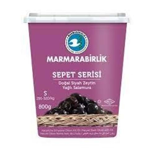 MARMARABİRLİK SEPET SERISI SIYAH ZEYTIN 800 GR S