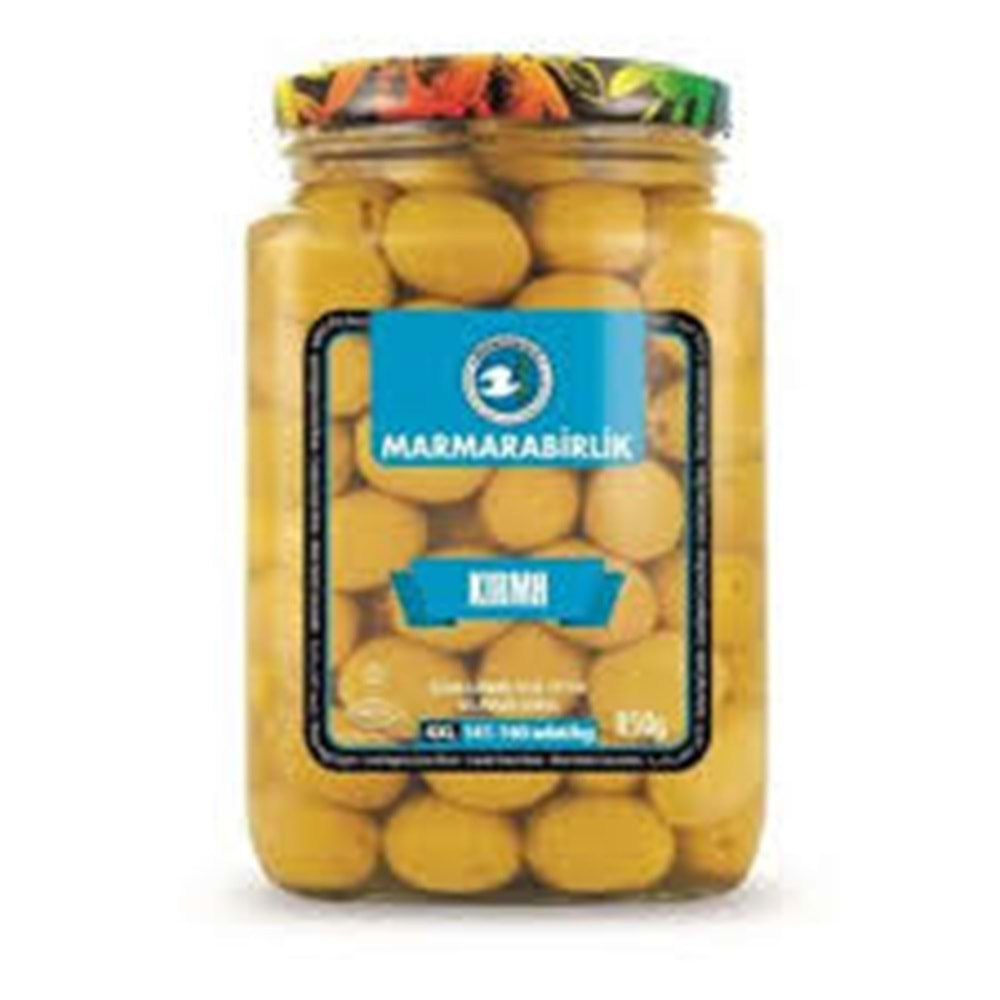 MARMARABİRLİK YESIL ZEYTIN 850 GR KIRMA