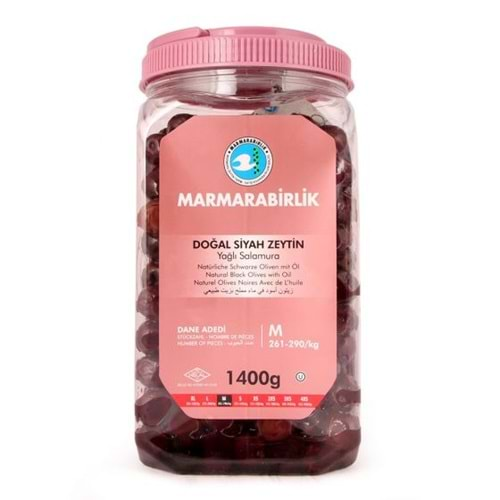 MARMARA BİRLİK DOGAL SIYAH ZEYTIN 1400 GR M