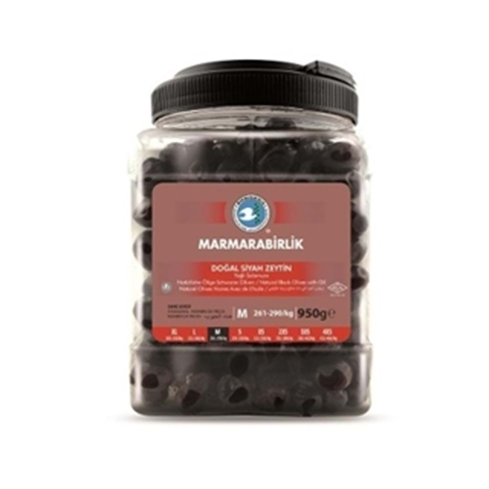 MARMARA BİRLİK DOGAL SIYAH ZEYTIN 950 GR M