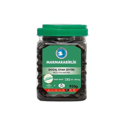 MARMARA BİRLİK DOGAL SIYAH ZEYTIN 950 GR 2XS