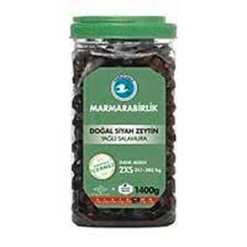 MARMARA BİRLİK DOGAL SIYAH ZEYTIN 1400 GR 2XS