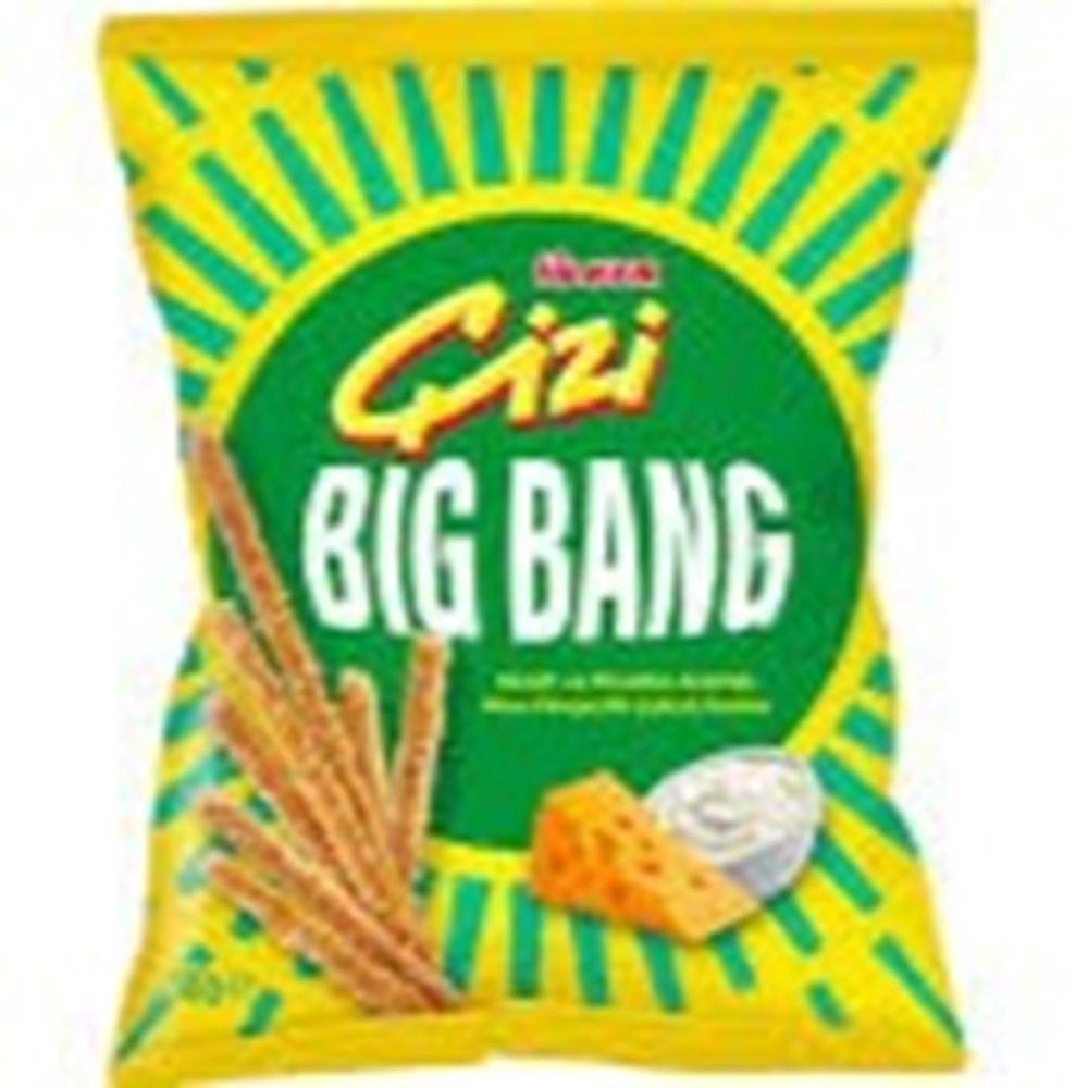 ÜLKER ÇİZİ BIG BANG 50 G RANCH VE CHEDDAR AROMALI MISIR PARÇACIKLI ÇUBUK KRAKER