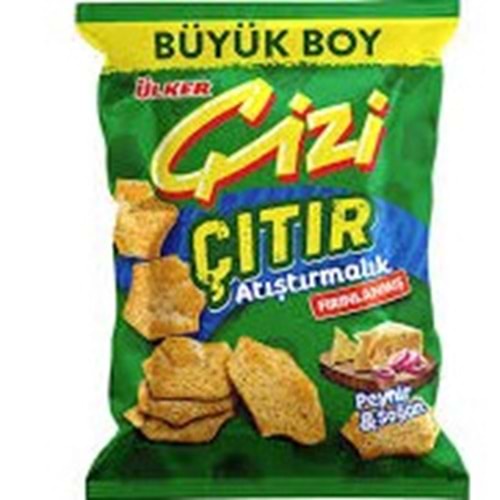 ÜLKER ÇİZİ FIRINLANMIŞ ÇITIR ATIŞTIRMALIK 120 G PEYNİRLİ&BİFTEK AROMALI