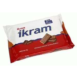 ÜLKER IKRAM BISKUVI 3 LU PAKET CIKOLATALI 252 GR