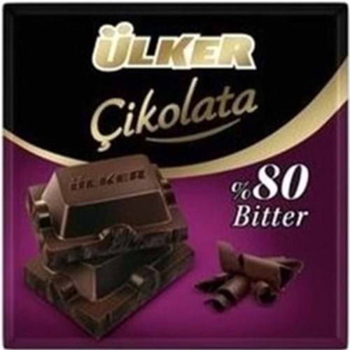 ÜLKER BITTER CIKOLATA 60 GR % 80