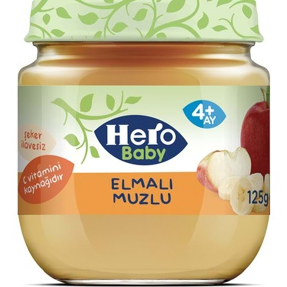 HERO BABY KAVANOZ MAMA 125 GR ELMALI MUZLU