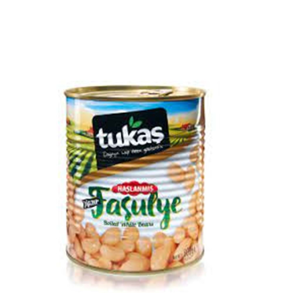 TUKAŞ HAŞLANMIŞ FASULYE 800 GR