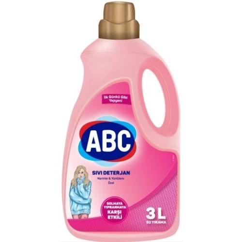 ABC SIVI CAMASIR DETERJANI 3 LT NARIN VE YUNLULER