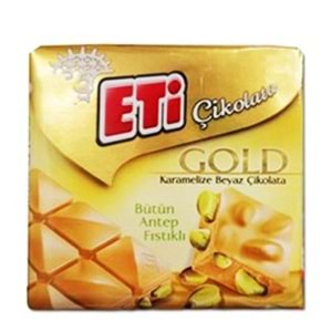 ETİ GOLD KARAMELIZE A.FISTIKLI BEYAZ CIKOLATA 60 G