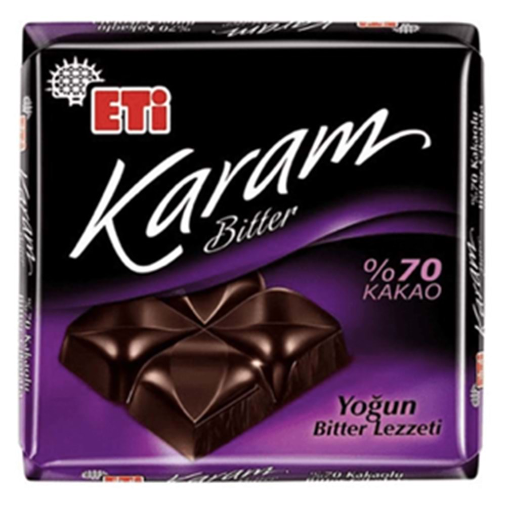 ETİ KARAM BITTER CIKOLATA 60 GR %70 KAKAO