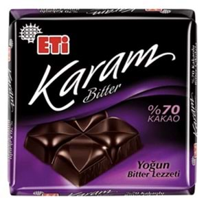 ETİ KARAM BITTER CIKOLATA 60 GR %70 KAKAO