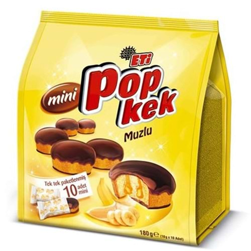 ETİ POPKEK MINI 10 LU PAKET 180 GR MUZLU