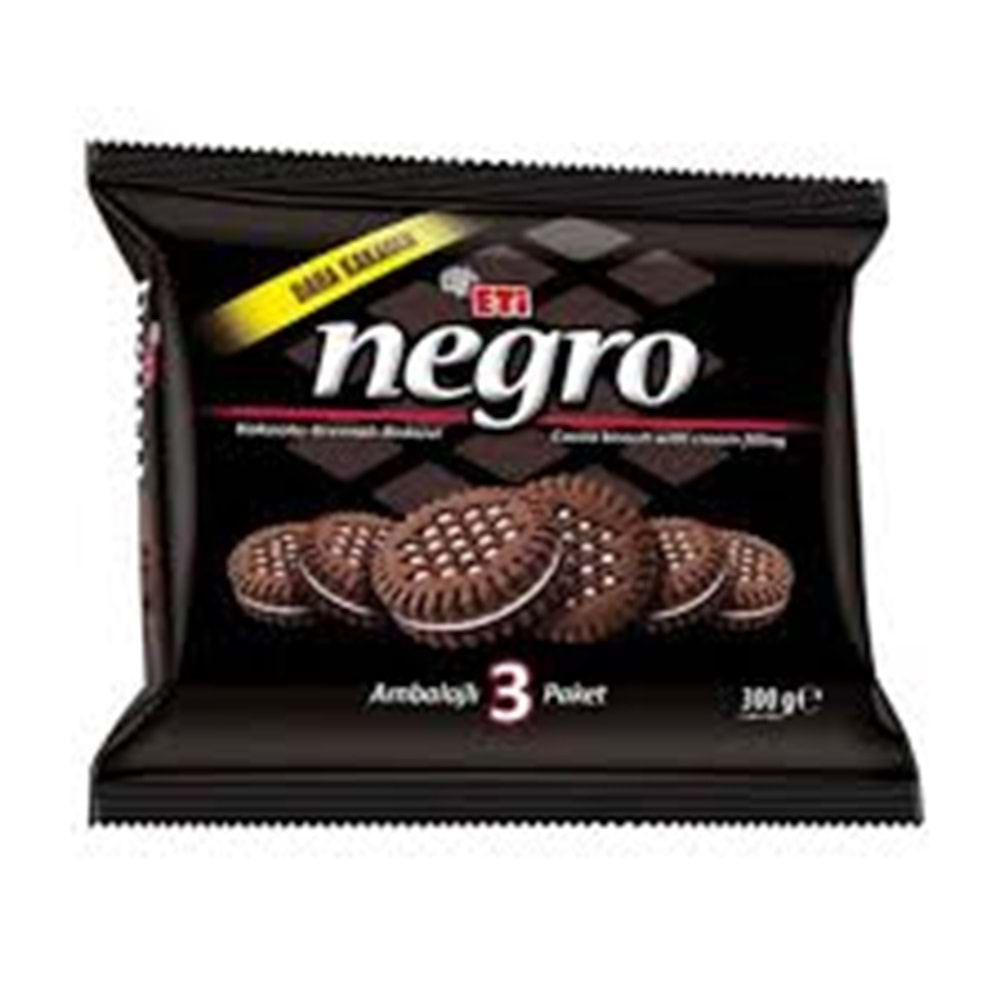 ETI NERO BISKUVI 3X100 GR