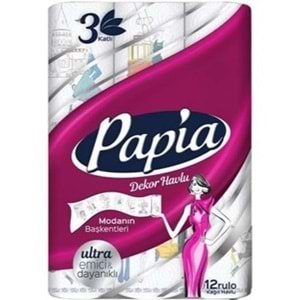 PAPİA KAGIT HAVLU 12 LI DECOR