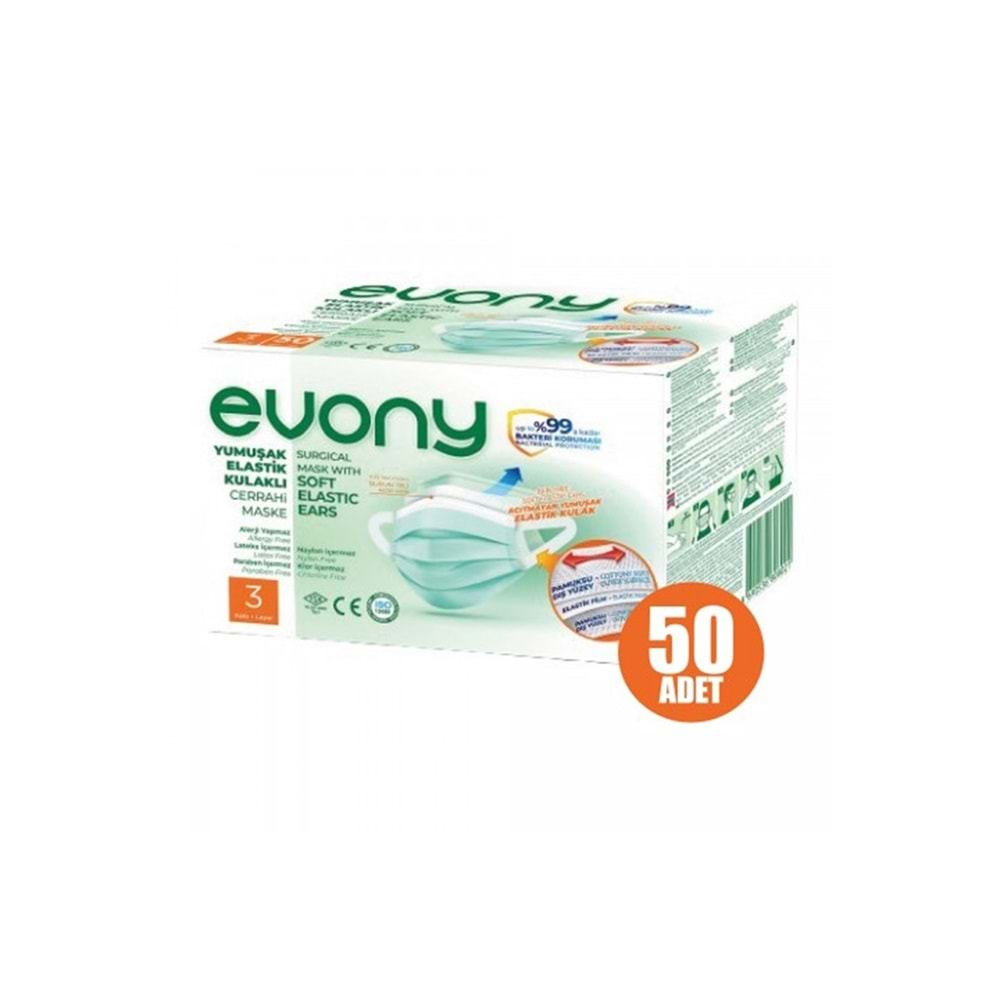 EVONY CERRAHI MASKE 50 LI