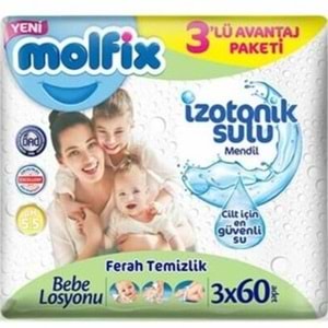 MOLFİX ISLAK HAVLU 3X60 LI IZOTONIK SULU FERAH TEM