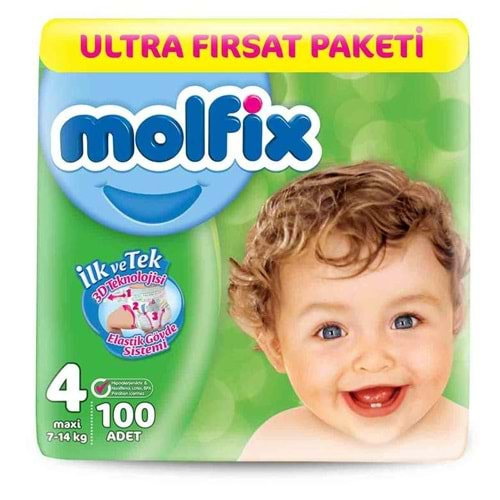 MOLFİX ULTRA FIRSAT PAKETI 4 MAXI 100 LU