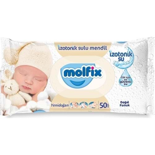 MOLFİX ISLAK HAVLU 50 LI YENIDOGAN IZOTONIK SULU