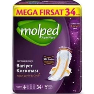 MOLPED KADIN PEDİ MEGA PAKET 34 ADET UZUN
