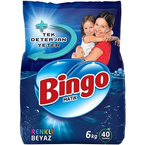 BİNGO MATIK 6 KG RENKLİ BEYAZ