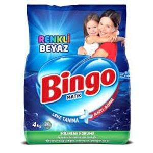 BİNGO MATIK 4 KG RENKLI BEYAZ