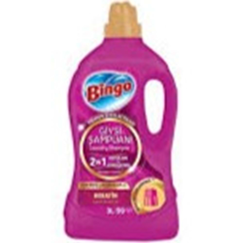 BİNGO SIVI GİYSİ ŞAMPUANI 4 L DETERJAN+YUMUŞATICI