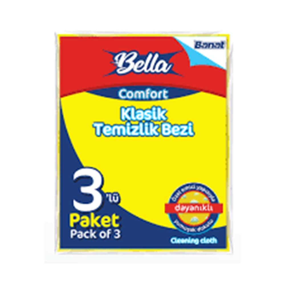 BELLA COMFORT KLASIK TEMIZLIK BEZI 3 LU