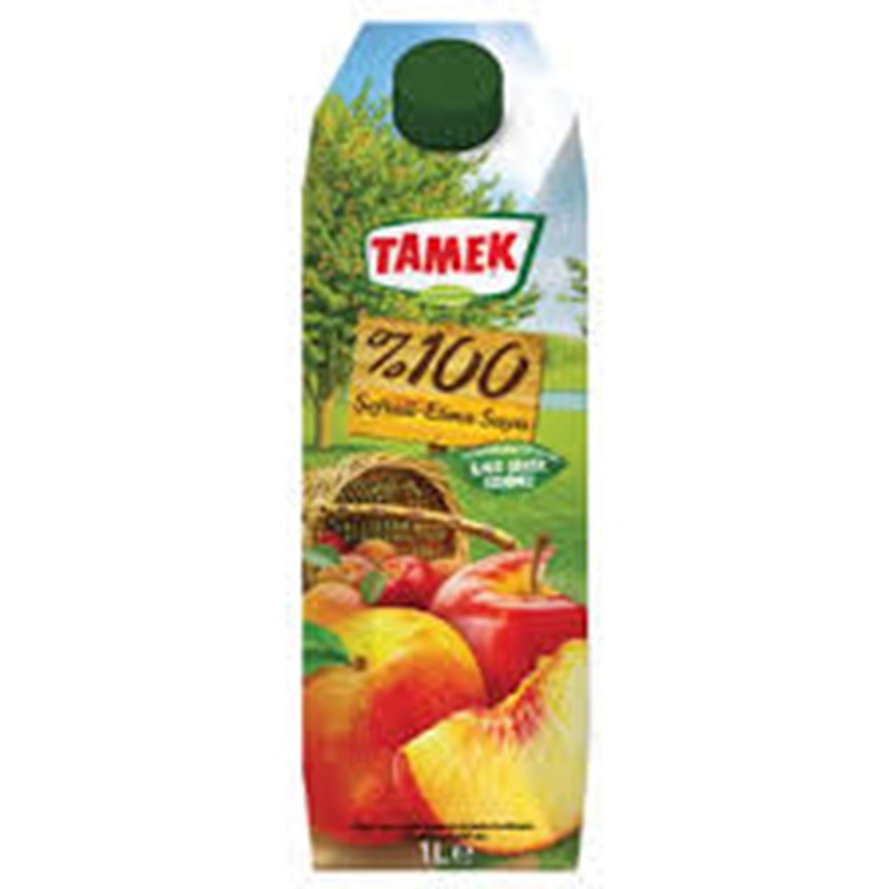 TAMEK %100 MEYVE SUYU 1 LT SEFTALI ELMA