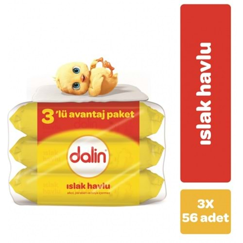 DALİN ISLAK HAVLU 3X56 LI KLASIK