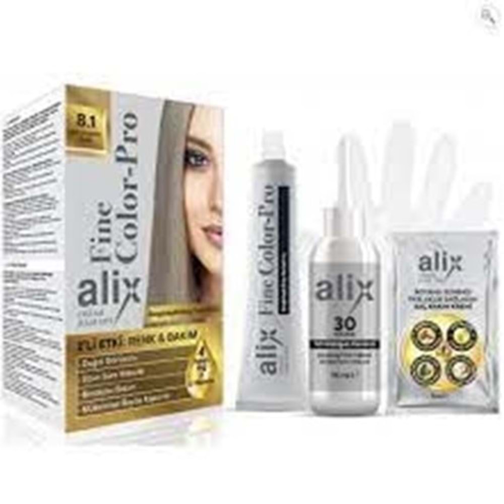 ALİX SAC BOYASI 8-1 KULLU KOYU SARI