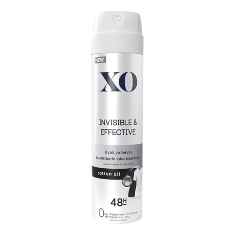 XO DEODORANT 150 ML INVISIBLE EFFECTIVE