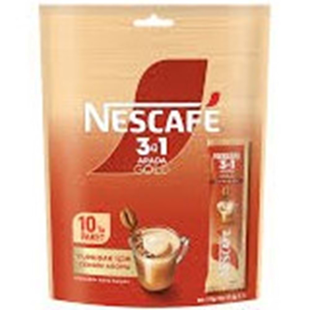 NESCAFE GOLD 3Ü1 ARADA 10 LU PAKET 175 G YUMUŞAK İÇİM