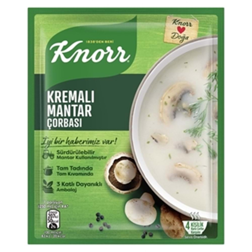 KNORR HAZIR CORBA 63 GR KREMALI MANTAR