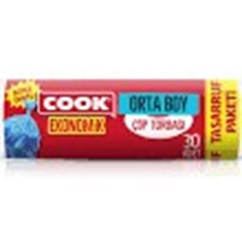 COOK ÇÖP TORBASI TASARRUF PAKETİ 30 ADET ORTA BOY