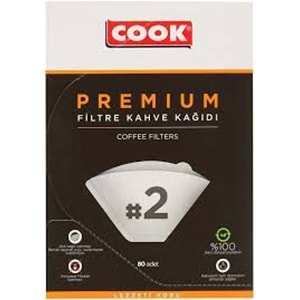 COOK PREMIUM FİLTRE KAHVE KAĞIDI 80 ADET 2 NUMARA