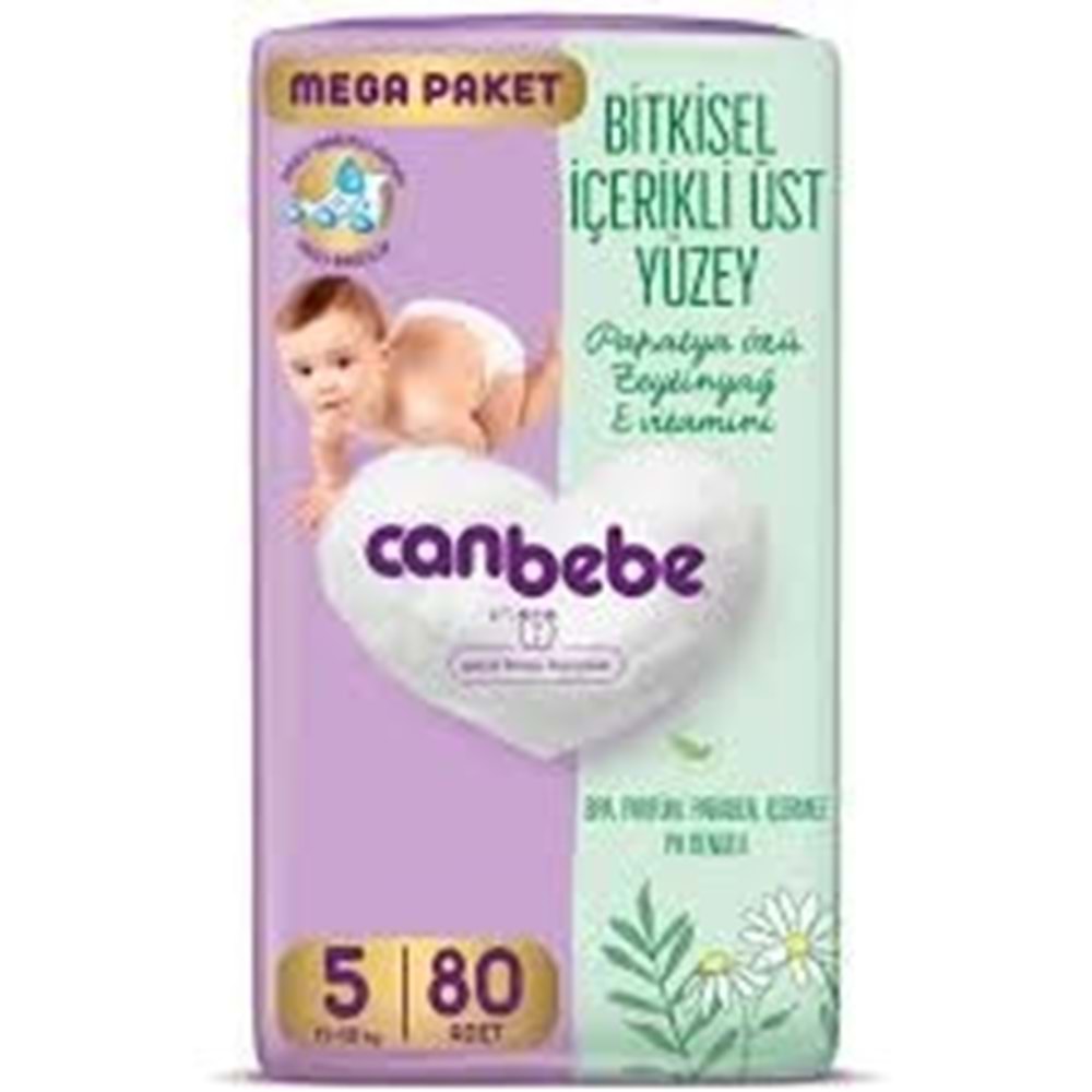 CANBEBE BEBEK BEZİ 5 NUMARA 80 ADET MEGA PAKET