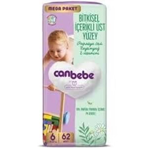 CANBEBE BEBEK BEZİ 6 NUMARA 62 ADET MEGA PAKET