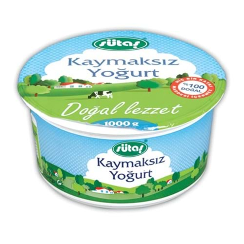 SÜTAŞ KAYMAKSIZ YOGURT 1000 GR