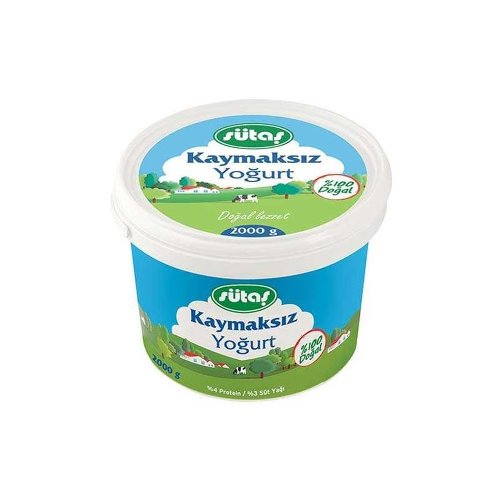 SÜTAŞ KAYMAKSIZ YOGURT 2000 GR