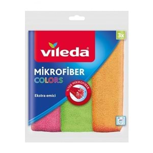 VİLEDA MIKROFIBER COLORS TEMIZLIK BEZI 3 LU XL