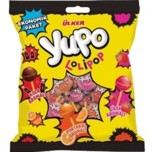 ÜLKER YUPO LOLİPOP 6 ADET PORTAKAL ÇİLEK KOLA