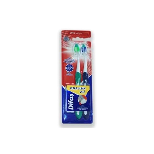 DİFAŞ DIS FIRCASI 2 LI ULTRA CLEAN ORTA