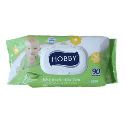 HOBBY ISLAK HAVLU 90 ADET ALOE VERA