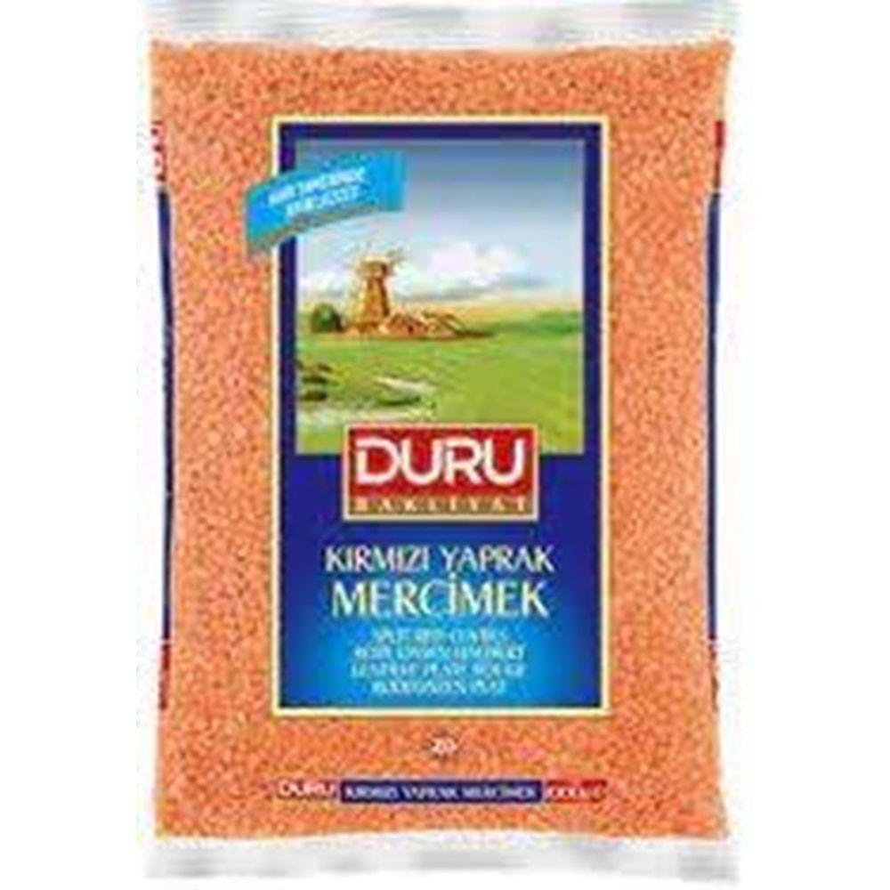 DURU KIRMIZI MERCIMEK 2 KG YAPRAK