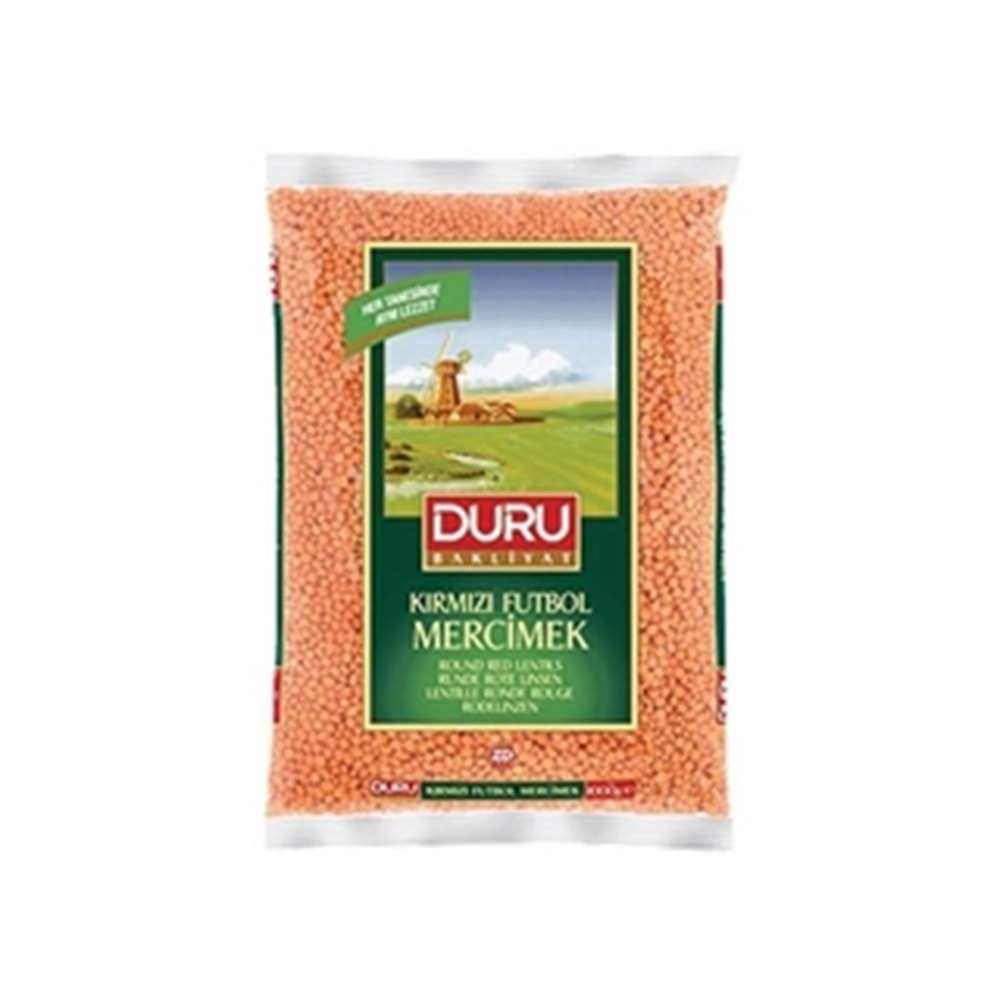 DURU KIRMIZI MERCIMEK 1 KG FUTBOL