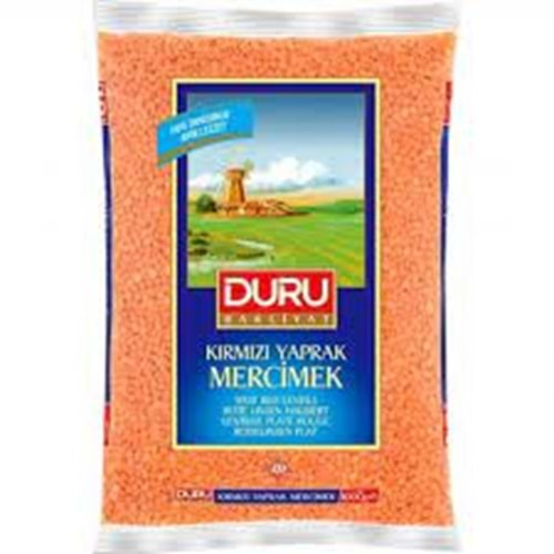 DURU KIRMIZI MERCIMEK 1 KG YAPRAK