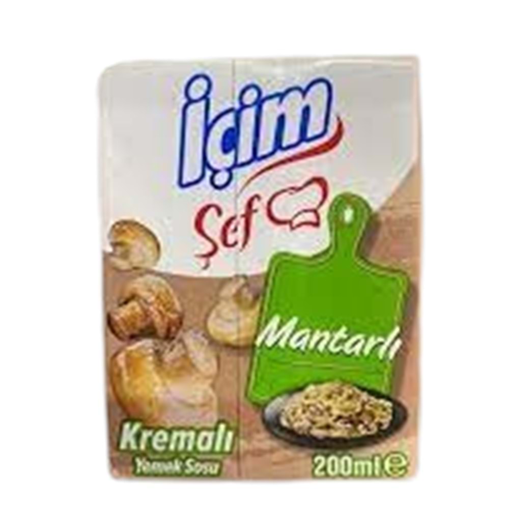 İÇİM SEF KREMALI YEMEK SOSU 200 ML MANTARLI