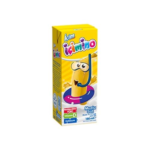 İÇİM İÇİMINO AROMALI SUT 180 ML MUZLU